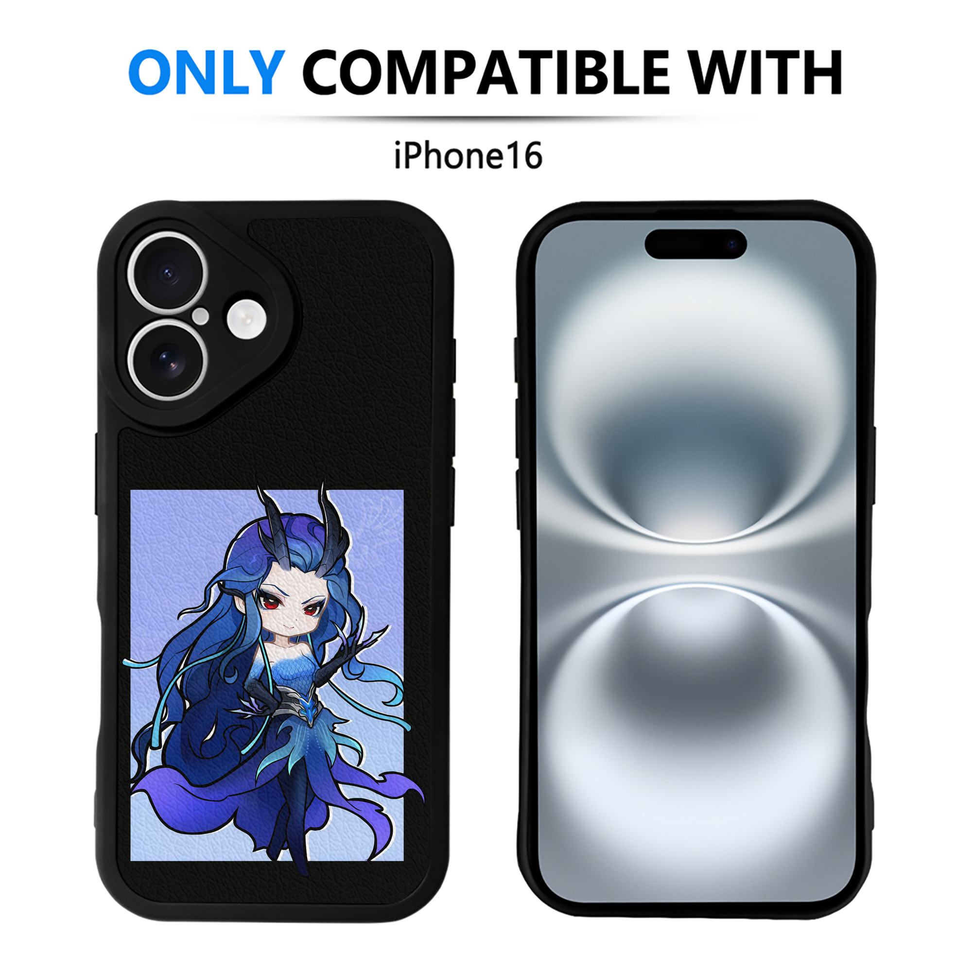 （画像用） Ne Zha 2 ナタ 魔童の大暴れ 【iPhone 16シリーズ対応】シリコンスマホケース（レザー調） 材質：シリコン